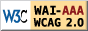 Level A-A-A conformance icon, W3C-WAI Web Content Accessibility Guidelines 2.0
